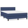 vidaXL Boxspring posteľ s matracom modr&yacute; 140x190 cm l&aacute;tka