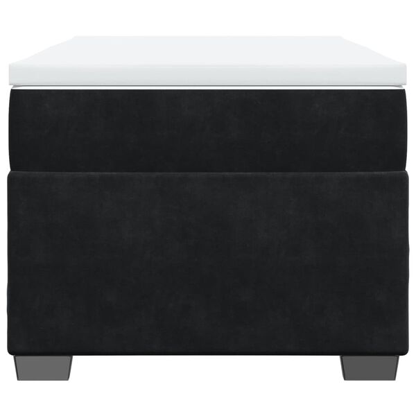 vidaXL Posteľný rám boxspring s matracom čierny 100x200 cm zamat