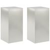 vidaXL Stojan na rastliny 2 pcs Strieborn&aacute; 40 x 40 x 80 cm Oceľ