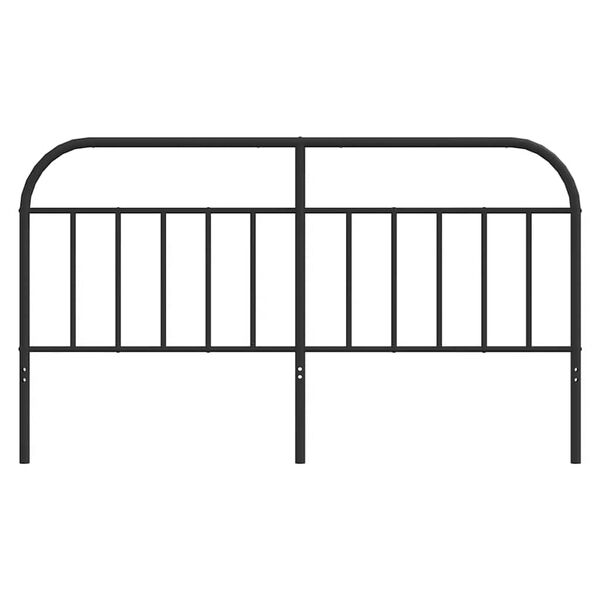 vidaXL Kovov&eacute; n&aacute;hradn&eacute; čelo postele, čierne 180 cm