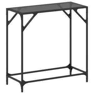 vidaXL Konferenčn&yacute; stol&iacute;k s čiernou sklenenou doskou 80x35x81 cm oceľ