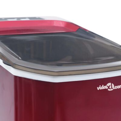 vidaXL Výrobník ľadových kociek červený 1,4 l 15 kg / 24 h