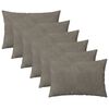 vidaXL Poťah na podložku 6 pcs HEERLEN Svetlosiv&aacute; 40 x 60 cm Zamat