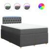 vidaXL Boxspring posteľ s matracom, tmavosiv&aacute; 120x190 cm, l&aacute;tka