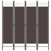 vidaXL Parav&aacute;n so 4 panelmi, hned&yacute; 160x180 cm