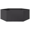 vidaXL Z&aacute;hradn&yacute; kvetin&aacute;č, čierny, &scaron;esťhran 138x120x45 cm, oceľ