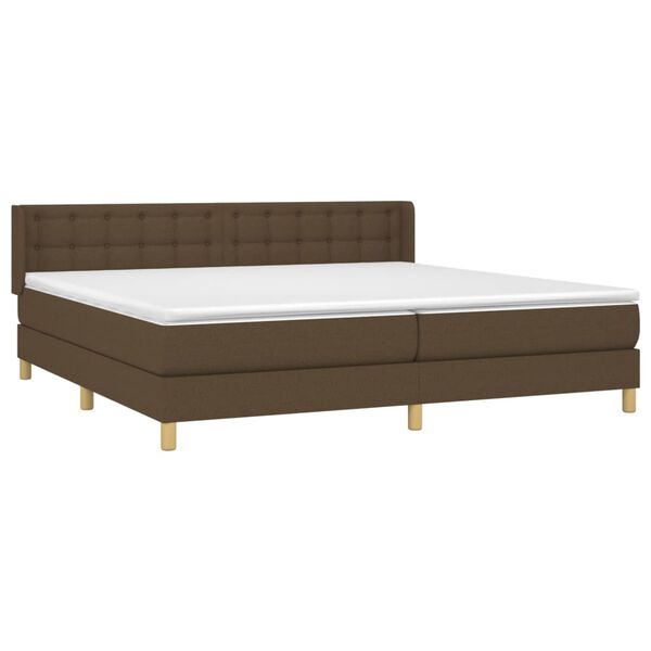 vidaXL Boxspring posteľ s matracom tmavohned&aacute; 160x200 cm l&aacute;tka