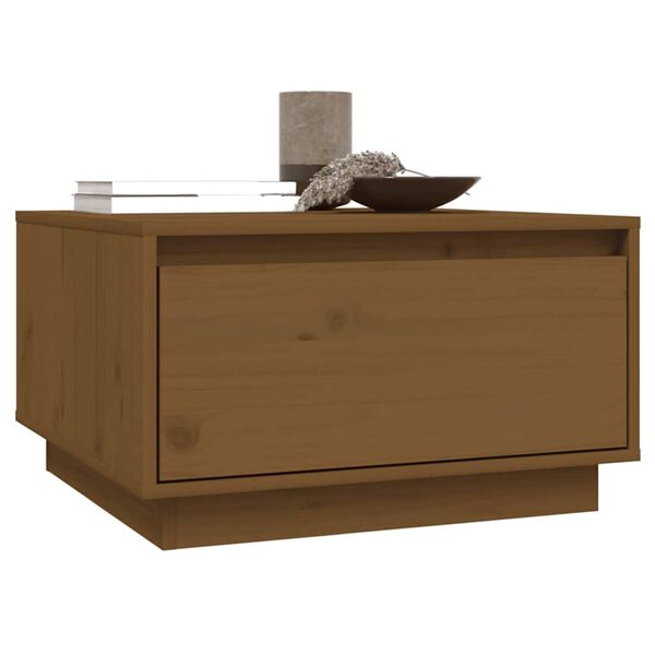 vidaXL Konferenčn&yacute; stol&iacute;k medovo-hned&yacute; 55x56x32 cm borovicov&yacute; mas&iacute;v