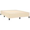 vidaXL Boxspring posteľ s matracom kr&eacute;mov&yacute; 140x190 cm l&aacute;tka