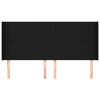 vidaXL Čelo postele so z&aacute;hybmi čierne 203x16x118/128 cm l&aacute;tka