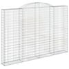 vidaXL Obl&uacute;kov&yacute; gabionov&yacute; k&ocirc;&scaron; 300x30x200/220 cm pozinkovan&eacute; železo