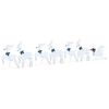 vidaXL LED Soby 7 ks Strieborn&aacute; 43 x 18 x 66 cm l&aacute;tka