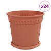 vidaXL Kvetin&aacute;če 24 pcs Tehlovo červen&aacute; &Oslash; 19 x 16 cm Plast