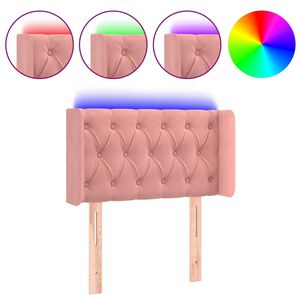 vidaXL Čelo postele s LED ružov&eacute; 83x16x78/88 cm zamat