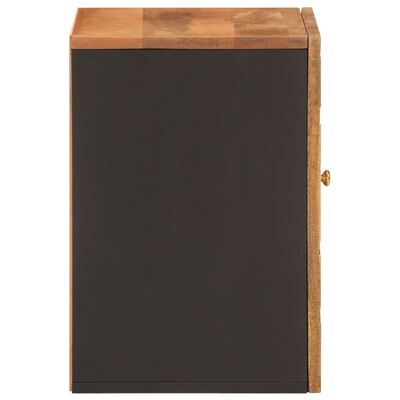 vidaXL Kúpeľňová umývadlová skrinka hnedo-čierna masívny mangovník