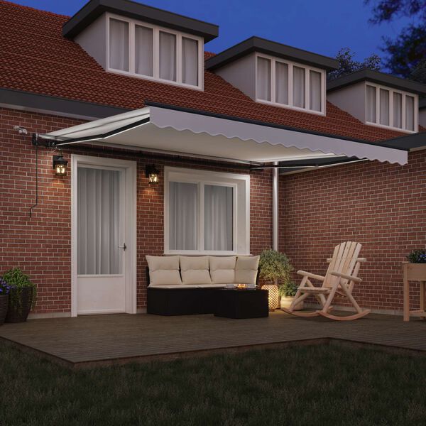 vidaXL Text&iacute;lia na slnečn&iacute;k s Biela 400 &times; 350 cm Polyester