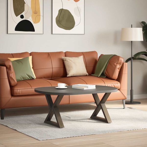 vidaXL Nohy konferenčn&eacute;ho stol&iacute;ka 2 ks, pr&iacute;rodn&aacute; oceľ, 60 x (42-43,3) cm, oceľ