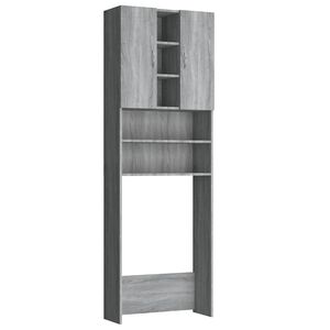 vidaXL Skrinka na pr&aacute;čku, siv&aacute; sonoma 64x25,5x190 cm
