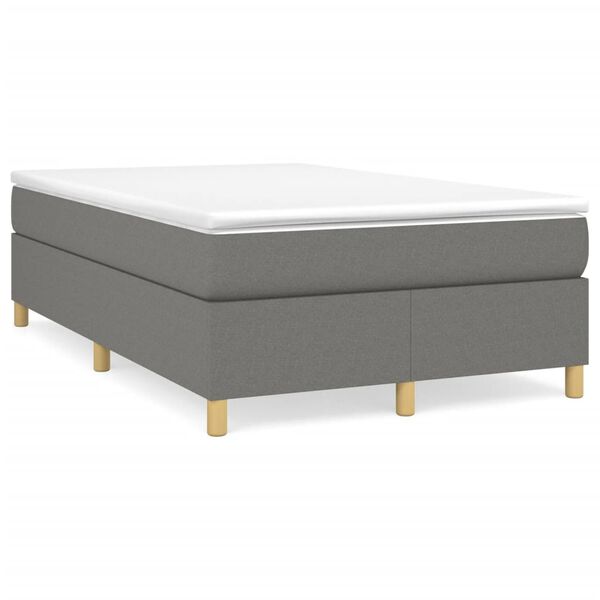 vidaXL Boxspring posteľ s matracom tmavosiv&yacute; 120x200 cm l&aacute;tka