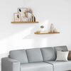 vidaXL Stenn&aacute; polica 2 pcs B&eacute;žov&aacute; 80 x 23,5 x 4 cm Kompozitn&eacute; drevo
