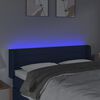 vidaXL Čelo postele s LED modr&eacute; 147x16x78/88 cm l&aacute;tka