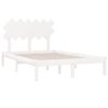 vidaXL Posteľný rám biely 120x190 cm malé dvojlôžko masívne drevo
