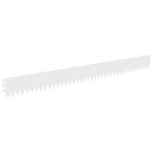 vidaXL Obrubn&iacute;k tr&aacute;vnika 50 ks 103 x 10 cm Oceľ Biela