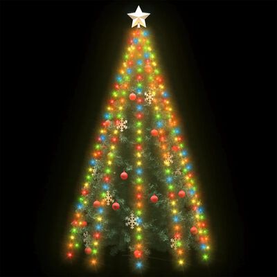 vidaXL Svetelná sieť na vianočný stromček 300 LED, farebná 300 cm