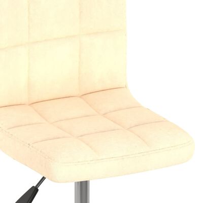 vidaXL Otočná jedálenská stolička krémová zamatová