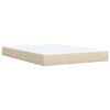 vidaXL Boxspring posteľ s matracom kr&eacute;mov&yacute; 140x190 cm l&aacute;tka