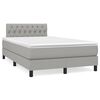 vidaXL Boxspring posteľ s matracom bledosiv&aacute; 120x190 cm l&aacute;tka