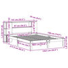 vidaXL Posteľ s knižnicou bez matraca voskov&aacute; 135x190cm borovica