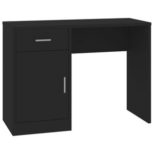 vidaXL Stol&iacute;k so z&aacute;suvkami a skrinkou čierny 100x40x73 cm sprac. drevo