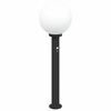 vidaXL Stĺpikov&eacute; svietidlo so senzorom 80 cm čierne IP44