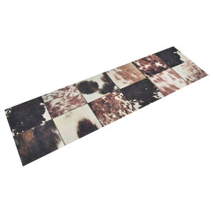 vidaXL Kuchynsk&yacute; koberec um&yacute;vateľn&yacute; Animal Skin 45x150 cm zamat