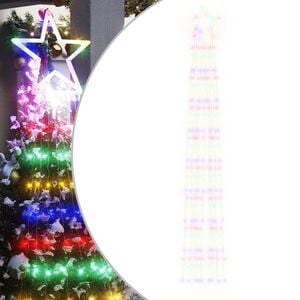 vidaXL Svetlo na vianočn&yacute; stromček 320 LED farebn&eacute; 375 cm