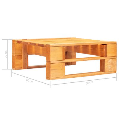 vidaXL Záhradná taburetka z paliet, piesková podložka, hnedá, drevo