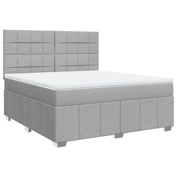 vidaXL Boxspring posteľ s matracom bledosiv&aacute; 180x200 cm l&aacute;tka