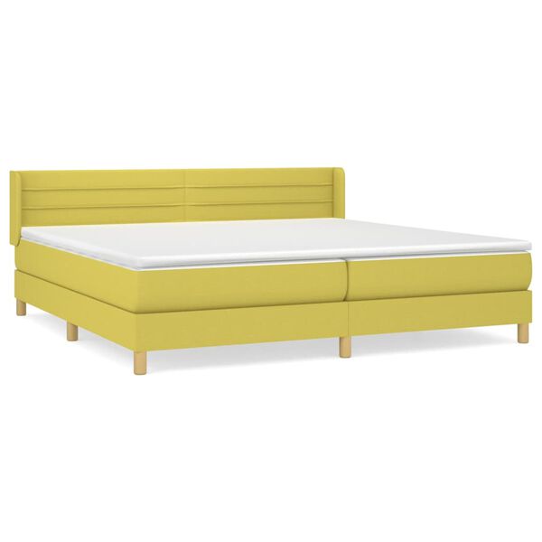 vidaXL Boxspring posteľ s matracom zelen&aacute; 200x200 cm l&aacute;tka