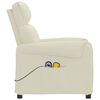 vidaXL Elektrické masážne kreslo krémové umelá koža
