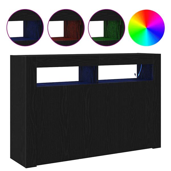 vidaXL Servírovacia skriňa Čierny dub 116 x 30 x 75 cm