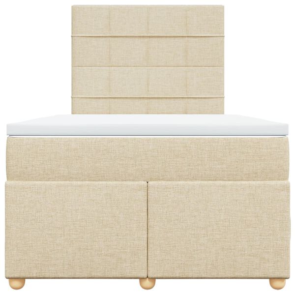 vidaXL Boxspring posteľ s matracom kr&eacute;mov&aacute; 120x190 cm l&aacute;tka