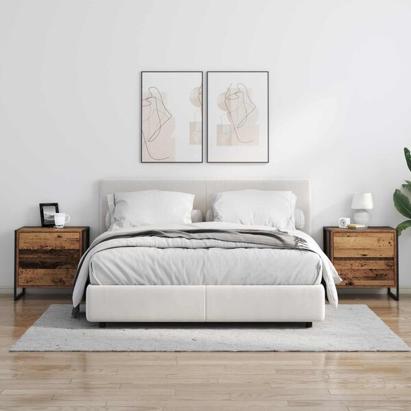 vidaXL Nočn&yacute; stol&iacute;k Star&eacute; drevo 50 x 39.5 x 50 cm Kompozitn&eacute; drevo