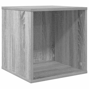 vidaXL Box na vinylov&eacute; albumy Siv&yacute; Sonoma 37 x 36,5 x 38 cm