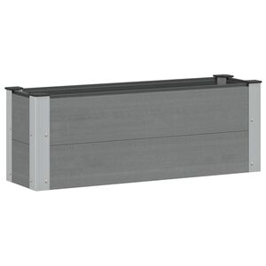 vidaXL Vyv&yacute;&scaron;en&yacute; z&aacute;hradn&yacute; z&aacute;hon Siv&aacute; 100 x 30 x 36 cm WPC a hlin&iacute;k