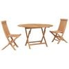 vidaXL Z&aacute;hradn&yacute; bistro set 3 pcs Pr&iacute;rodn&aacute; Hust&eacute; teakov&eacute; drevo