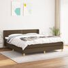 vidaXL Boxspring posteľ s matracom tmavohned&aacute; 160x200 cm l&aacute;tka