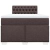 vidaXL Boxspring posteľ s matracom tmavohned&aacute; 120x200 cm l&aacute;tka