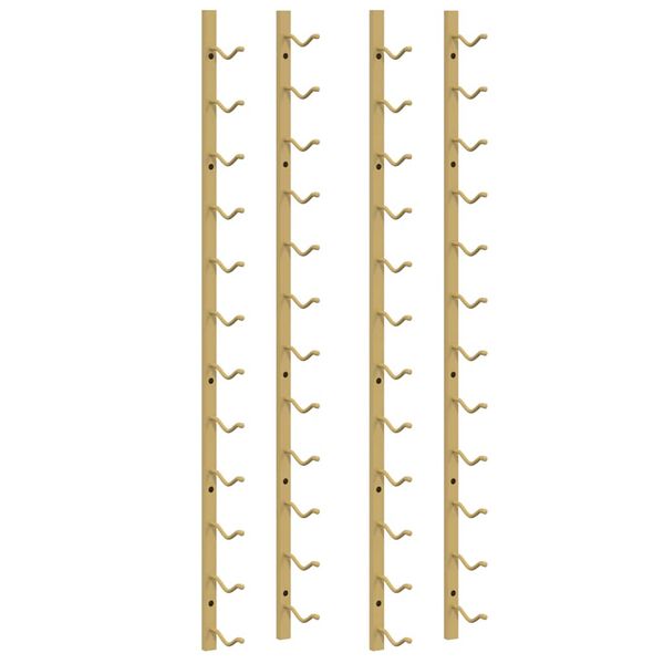 vidaXL N&aacute;stenn&yacute; stojan na v&iacute;no na 12 flia&scaron; 2 ks zlat&yacute; železn&yacute;