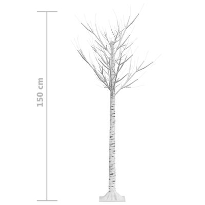 vidaXL Vianočný stromček/vŕba 140 LED 1,5 m, modrá, dovnútra/von